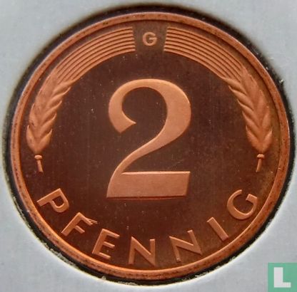 Duitsland 2 pfennig 1991 (G) - Afbeelding 2