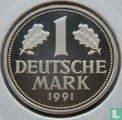 Duitsland 1 mark 1991 (PROOF - G) - Afbeelding 1