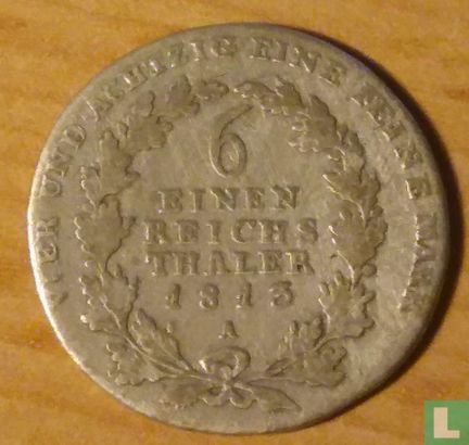 Prussia 1/6 thaler 1813 (A) - Image 1
