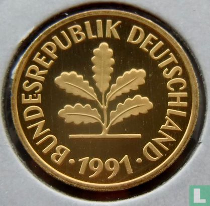 Germany 5 pfennig 1991 (F) - Image 1