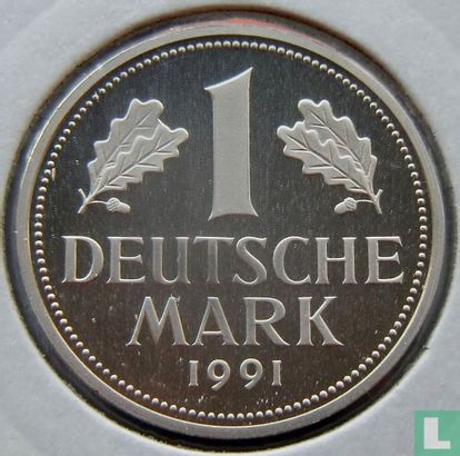 Deutschland 1 Mark 1991 (PP - J) - Bild 1