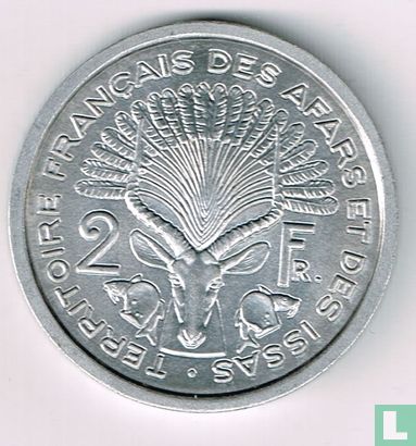 Territoire français des Afars et des Issas 2 francs 1968 - Image 2