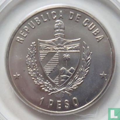 Kuba 1 Peso 1981 "1982 Football World Cup in Spain" - Bild 2