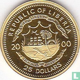 Liberia 25 dollars 2000 (PROOF) "George Washington" - Afbeelding 1