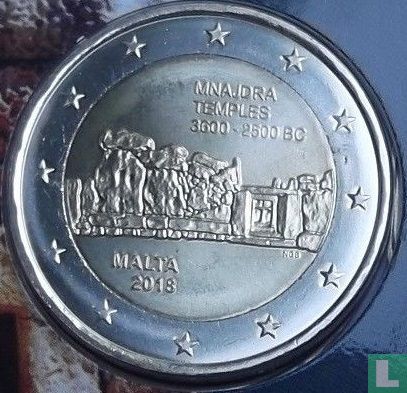 Malta 2 Euro 2018 (Coincard) "Mnajdra temples" - Bild 3