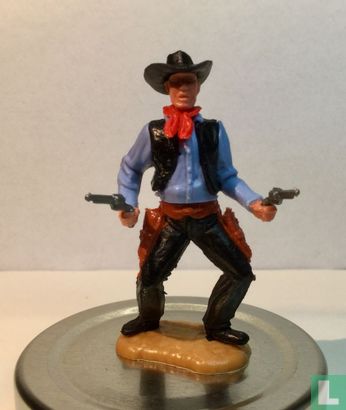 Cowboy met revolvers  blauw/zwart - Afbeelding 1