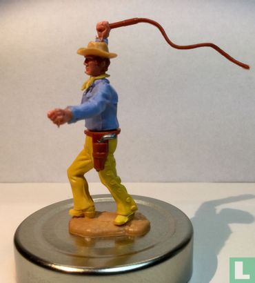 Cowboy with whip. Light blue - Image 2