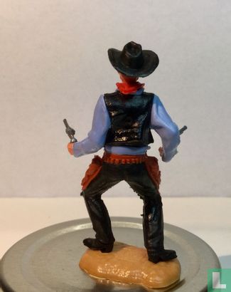 Cowboy avec revolvers bleu / noir - Image 3