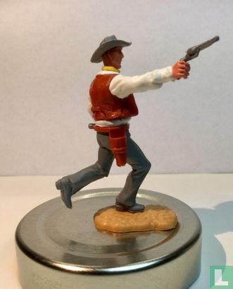 Cowboy avec revolver blanc / marron - Image 3