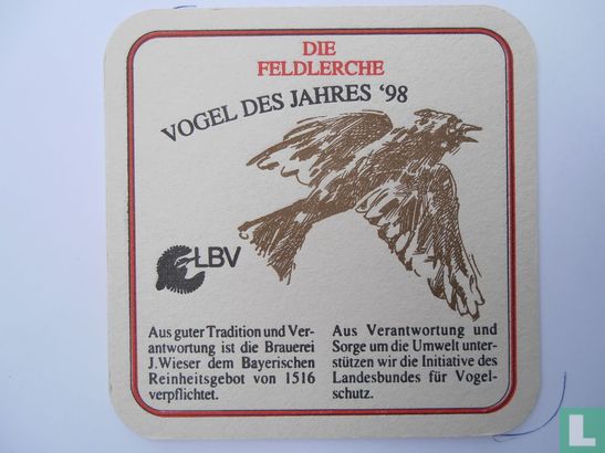 Die Feldlerche Vogel des Jahres 1998 / Wieser - Afbeelding 1