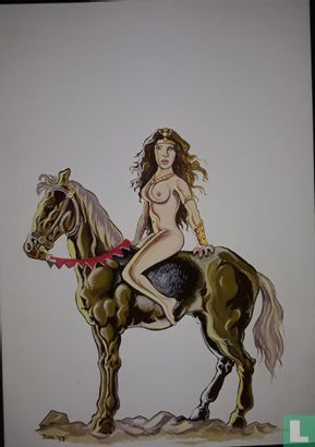[Naakte vrouw op paard] - Afbeelding 1