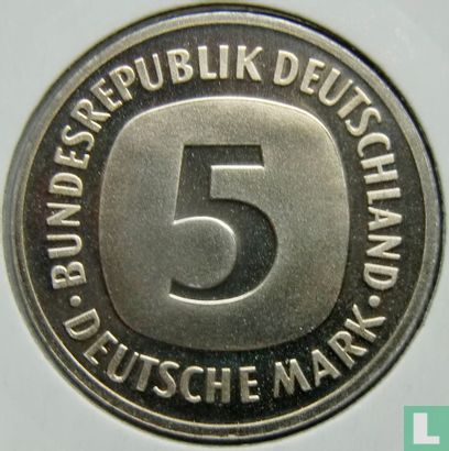Duitsland 5 mark 1992 (PROOF - G) - Afbeelding 2