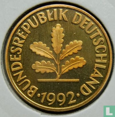 Duitsland 10 pfennig 1992 (J) - Afbeelding 1