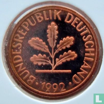 Duitsland 1 pfennig 1992 (D) - Afbeelding 1