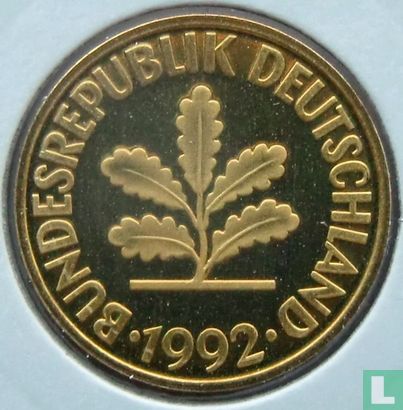 Duitsland 10 pfennig 1992 (D) - Afbeelding 1
