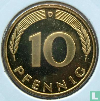 Duitsland 10 pfennig 1992 (D) - Afbeelding 2