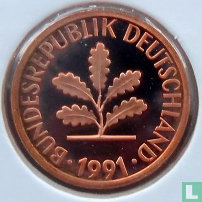 Duitsland 1 pfennig 1991 (D) - Afbeelding 1