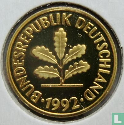 Duitsland 5 pfennig 1992 (G) - Afbeelding 1