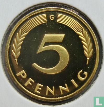 Duitsland 5 pfennig 1992 (G) - Afbeelding 2