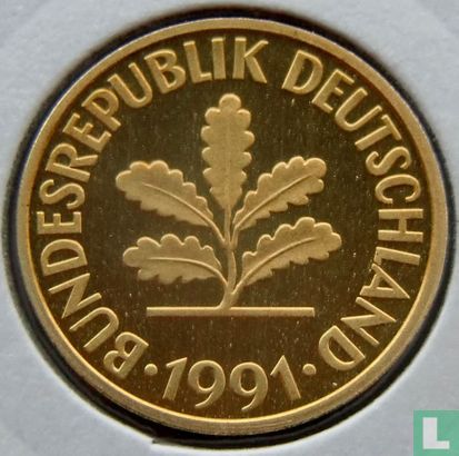 Duitsland 10 pfennig 1991 (J) - Afbeelding 1