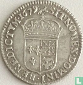  Frankrijk 1/12 écu 1679 (Pau) - Afbeelding 1