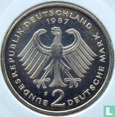 Allemagne 2 mark 1987 (F - Konrad Adenauer) - Image 1
