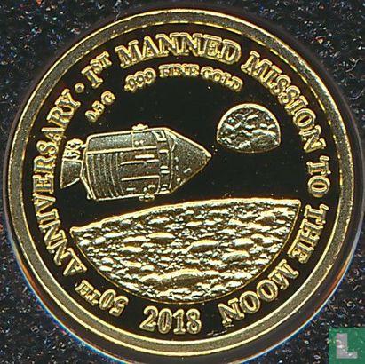 Mali 100 francs 2018 (PROOF) "50th Anniversary 1st Manned Mission to the Moon" - Afbeelding 1