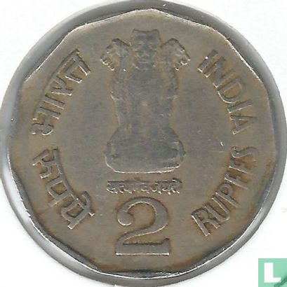Indien 2 Rupien 1997 (Hyderabad) "Centenary of the birth of Subhas Chandra Bose" - Bild 2