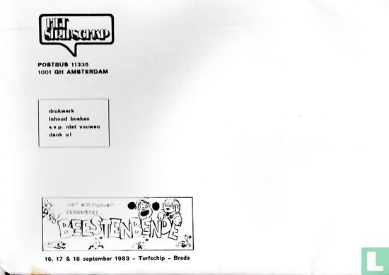 Strip-3-Daagse 1983 - Beestenbende - Breda 16, 17 en 18 september - Afbeelding 3