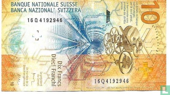 Zwitserland 10 Franken 2016 - Afbeelding 2