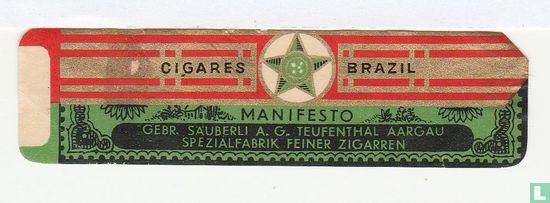 Manifesto Gebr. Säuberli A.G. Teufenthal Aargau spezialfabrik Feiner zigarren - Cigares - Brazil - Afbeelding 1