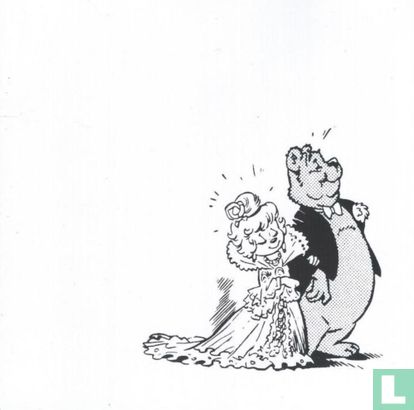 [blanco] Huwelijkskaart Bommel en Tom Poes - Afbeelding 1