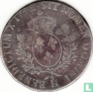 Frankrijk 1 écu 1742 (H) - Afbeelding 1