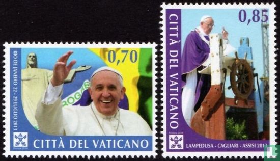 Reisen von Papst Franziskus im Jahr 2013