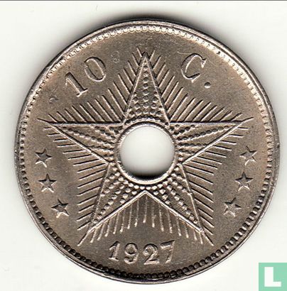 Congo belge 10 centimes 1927 - Image 1