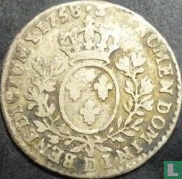 France 1/10 écu 1758 (D) - Image 1