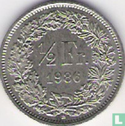 Zwitserland ½ franc 1986 - Afbeelding 1