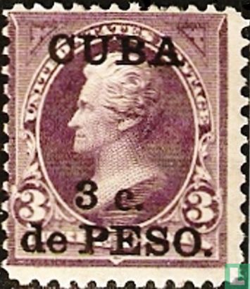 USA-Briefmarken mit Aufdruck