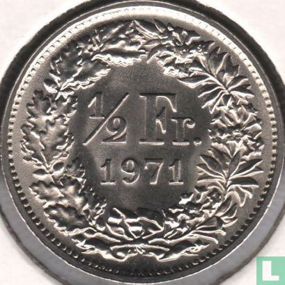 Switzerland ½ franc 1971 - Image 1