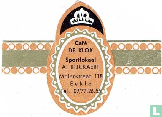 Café De Klok Sportlokaal A.Rijckaert Molenstraat 118 Eeklo Tel. 09/77.26.55 - Afbeelding 1