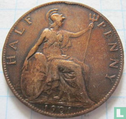 Verenigd Koninkrijk ½ penny 1901 - Afbeelding 1