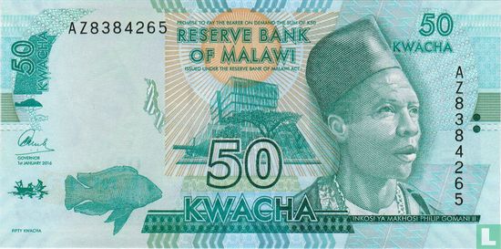 Malawi 50 Kwacha 2016 - Image 1