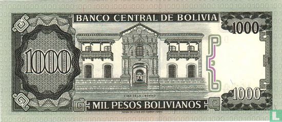 Bolivia 1000 pesos bolivianos - Image 2