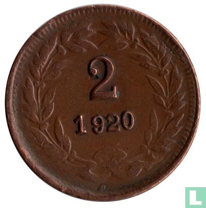 Honduras 2 centavos 1920 (type 1) - Afbeelding 1