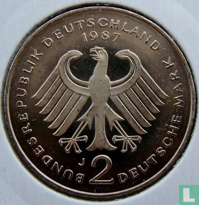Germany 2 mark 1987 (J - Theodor Heuss) - Image 1
