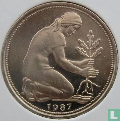 Duitsland 50 pfennig 1987 (G) - Afbeelding 1