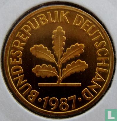 Duitsland 10 pfennig 1987 (J) - Afbeelding 1