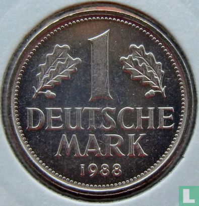 Deutschland 1 Mark 1988 (F) - Bild 1