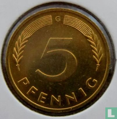 Duitsland 5 pfennig 1987 (G) - Afbeelding 2