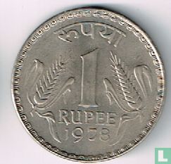 India 1 rupee 1978 (Calcutta) - Image 1